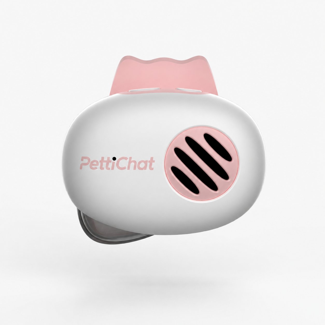 Close-up render of the Pettichat device
